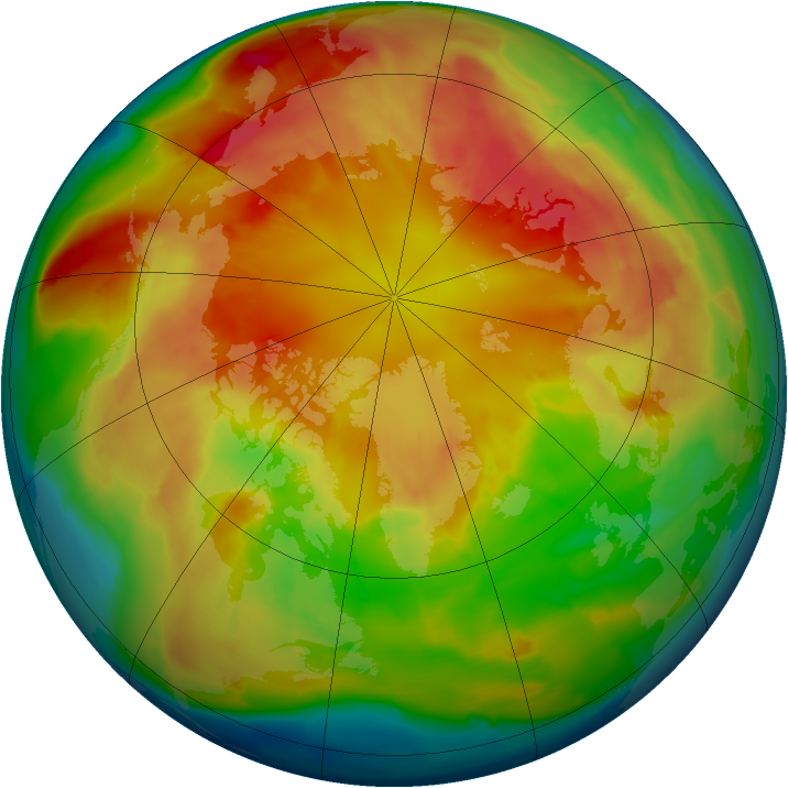 Arctic ozone map for 03 March 2013